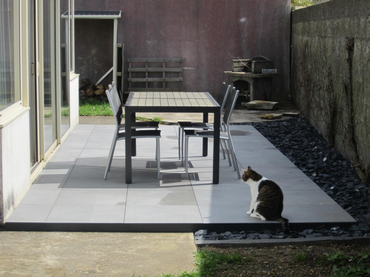 Pose terrasse grès cérame