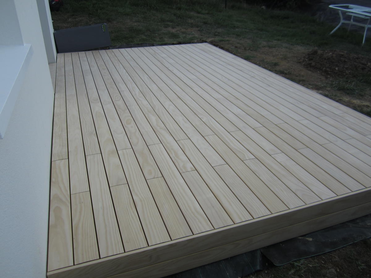 Terrasse bois clipsée
